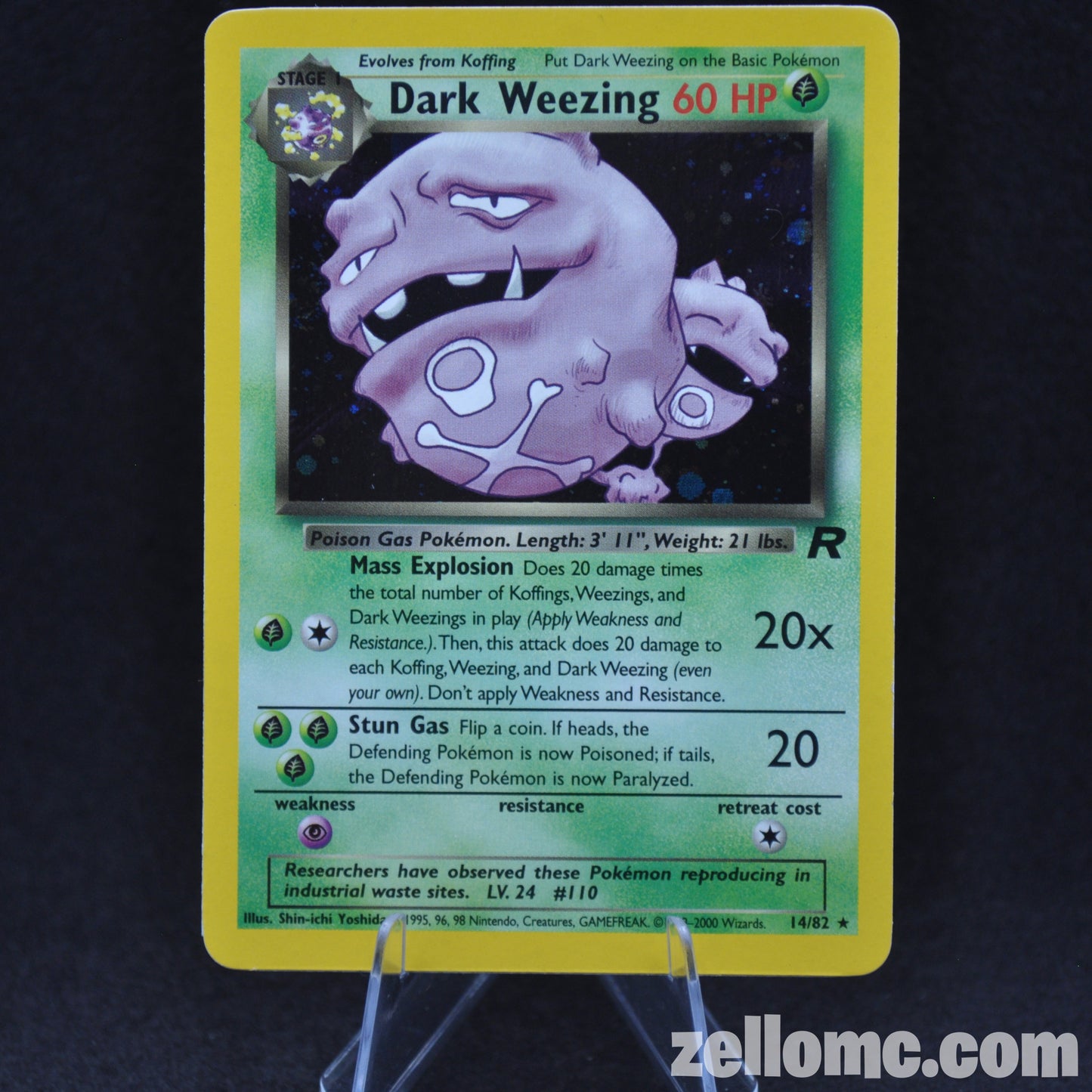 Dark Weezing - 14/82 - Team Rocket (Unlimited Holofoil)